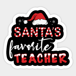 Santa's Favorite Teacher Sticker